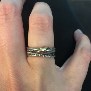 David Yurman Jewelry - David Yurman Women's X Crossover Ring with Gold David Yurman Jewelry - David Yurman Women's X Crossover Ring with Gold